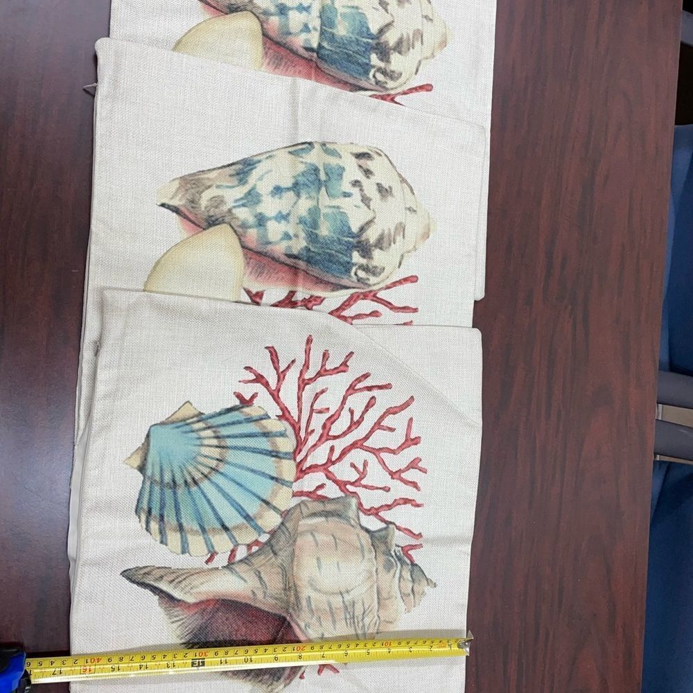Three Seashell Pillow Cases